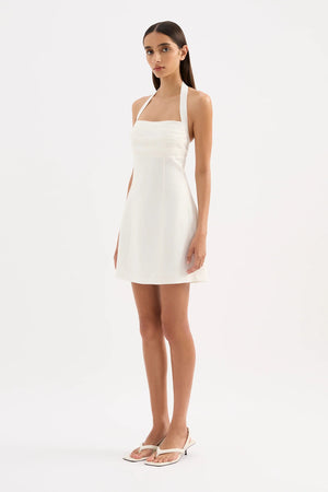 Nude Lucy Reyes Linen Mini Dress | White