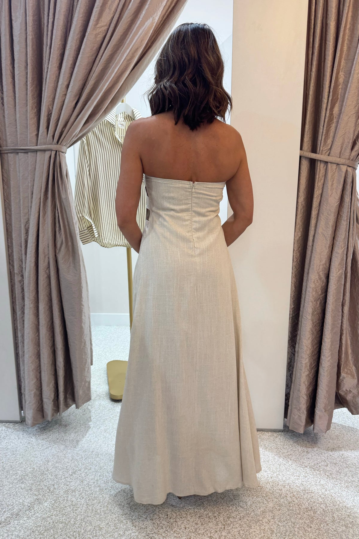 Chosen By Fifi & Annie The Palermo Linen Maxi Dress | Natural