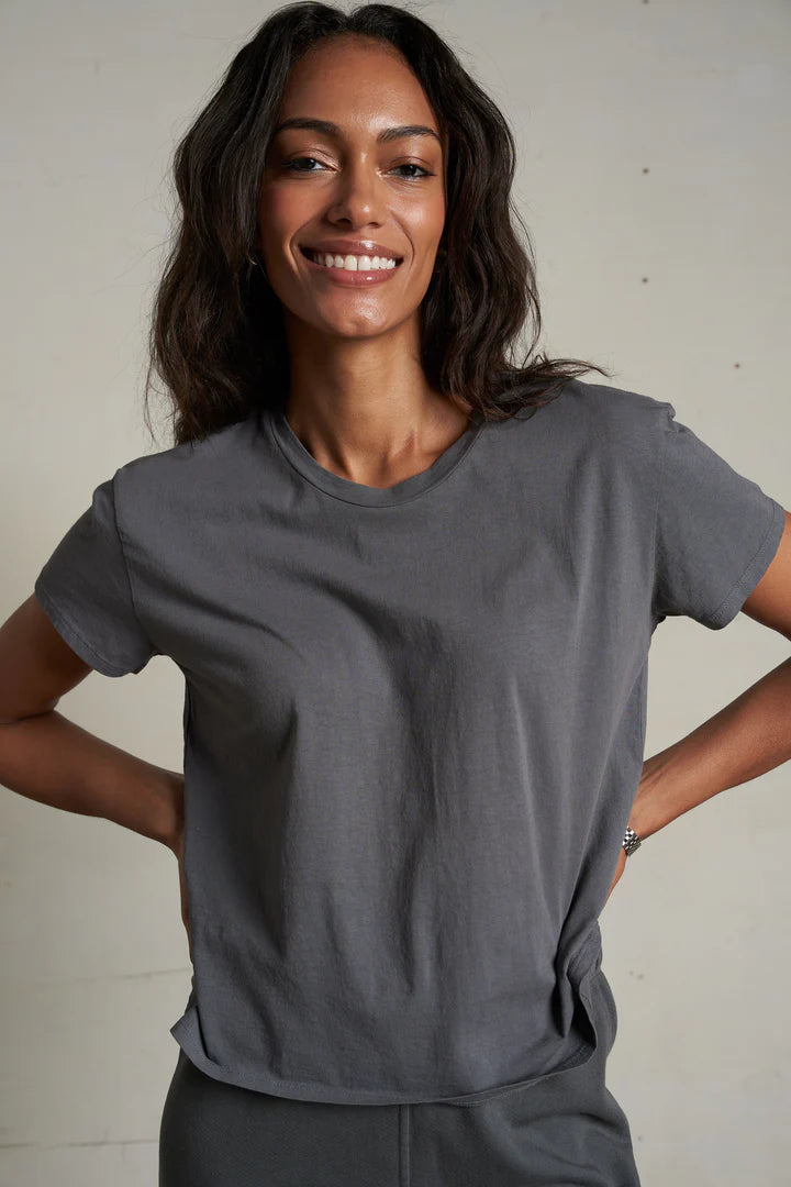 Perfect White Tee Harley Boxy Crew Tee | Charcoal