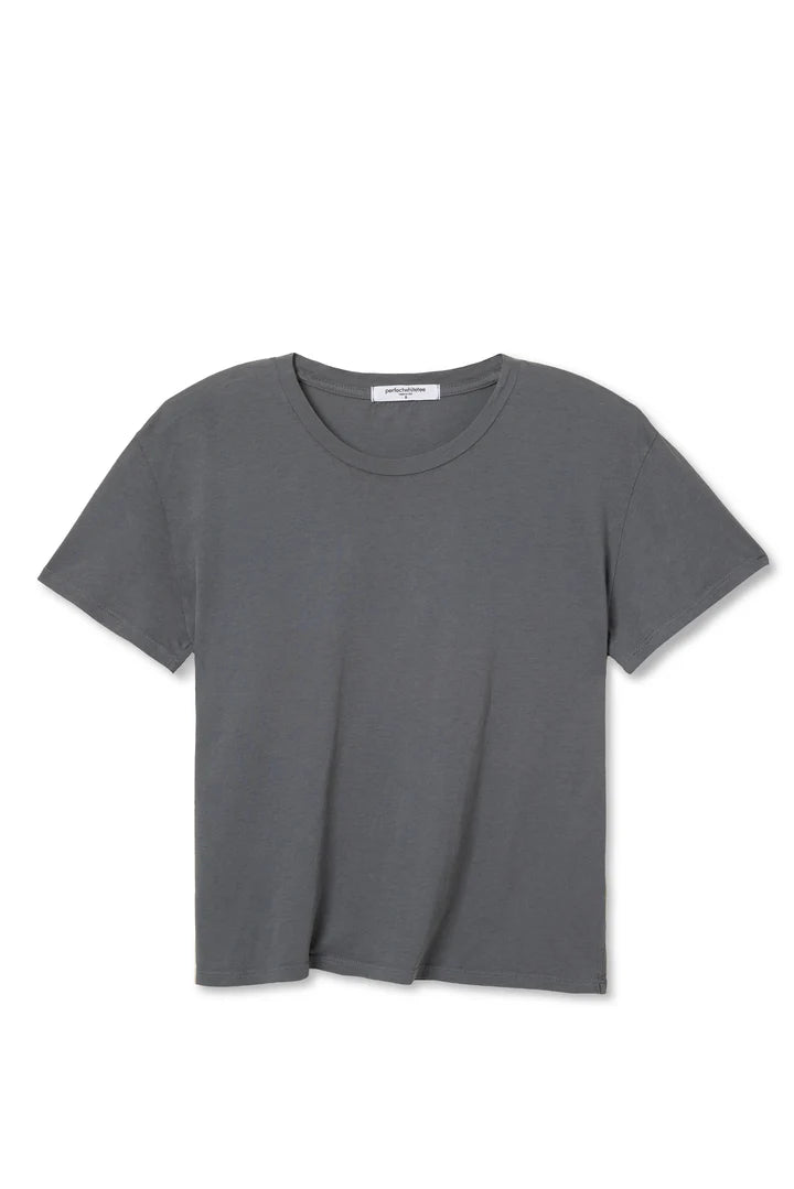 Perfect White Tee Harley Boxy Crew Tee | Charcoal