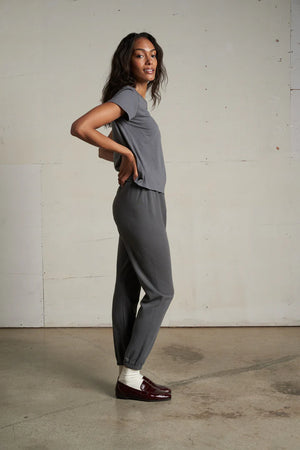 Perfect White Tee Harley Boxy Crew Tee | Charcoal