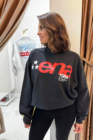 Ena Pelly Star Sweatshirt | Washed Charcoal