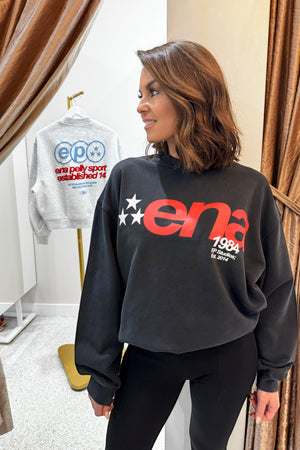 Ena Pelly Star Sweatshirt | Washed Charcoal