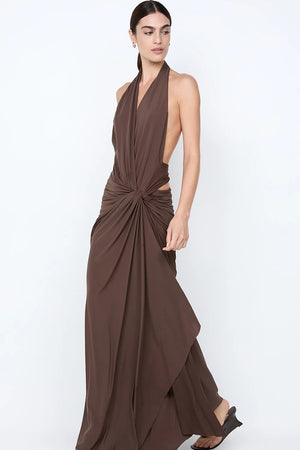 Bec + Bridge Clementine Twist Dress | Milk Chocolate