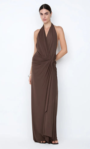 Bec + Bridge Clementine Twist Dress | Milk Chocolate
