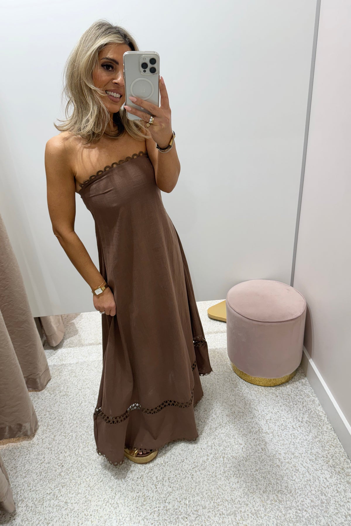 Chosen By Fifi & Annie The Vernazza Lace Ladder Maxi Dress | Milo