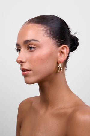 Liberte Neve Double Hoop Earring | Gold