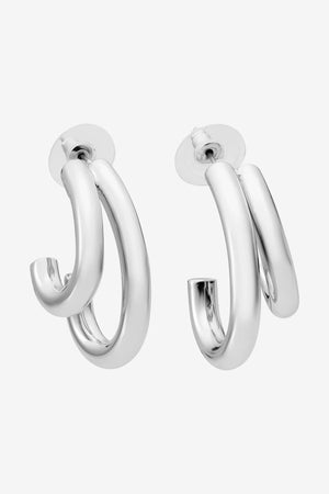 Liberte Neve Double Hoop Earring | Silver