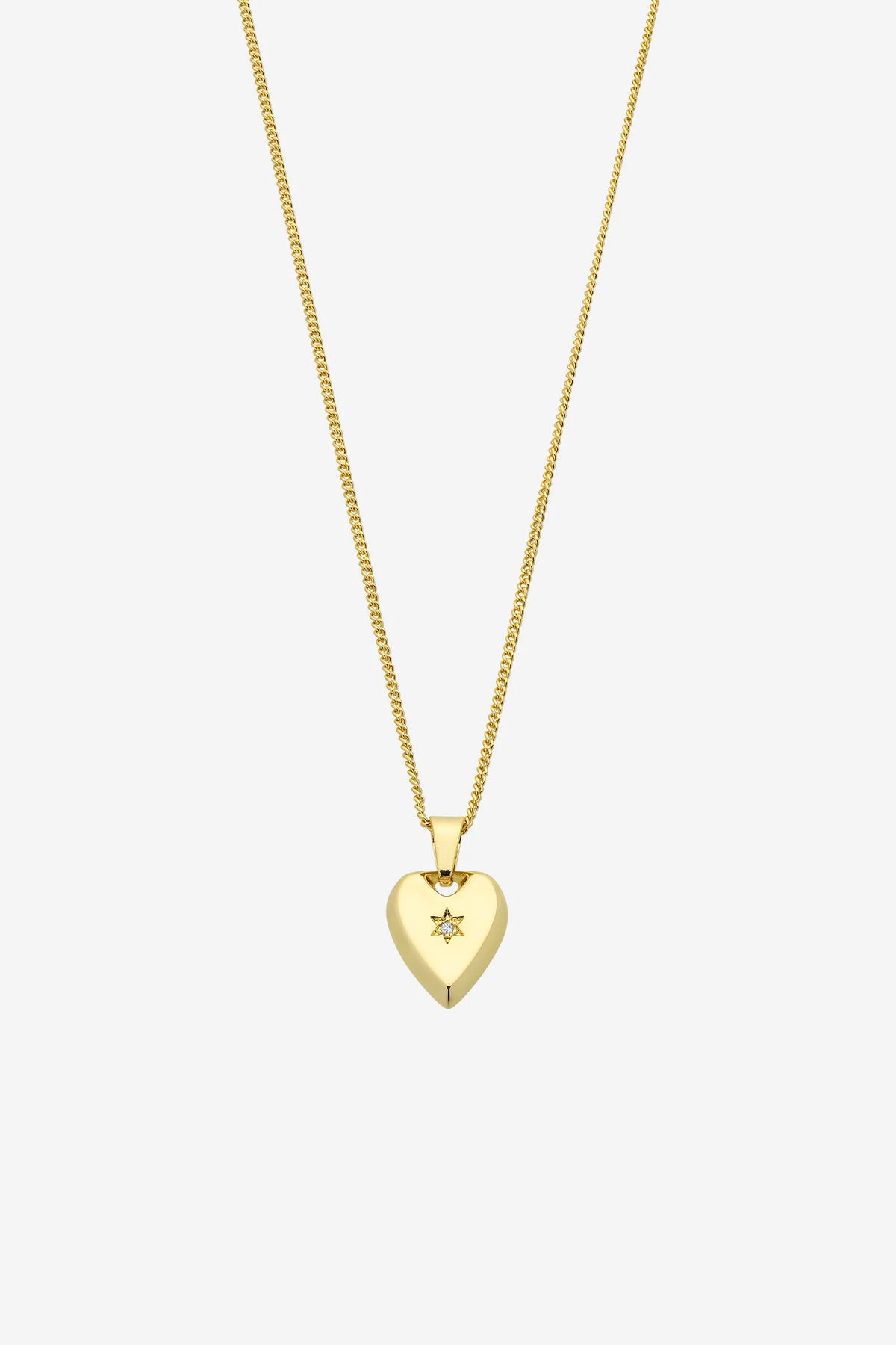 Liberte Stella Gold Heart Necklace | Crystal