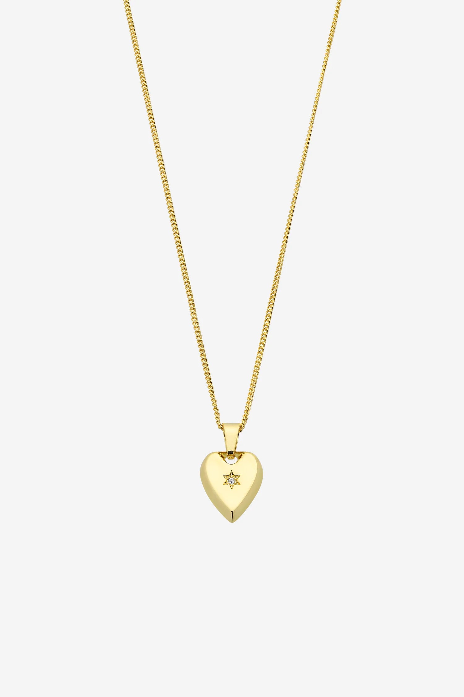 Liberte Stella Gold Heart Necklace | Crystal