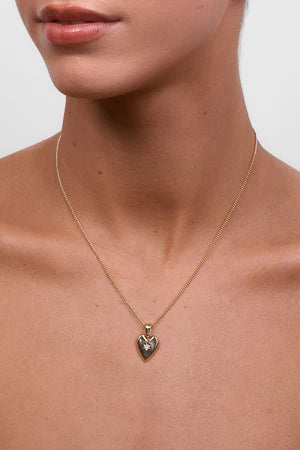 Liberte Stella Gold Heart Necklace | Crystal