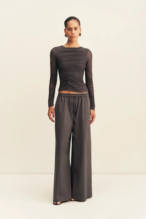 Shona Joy Campbell Wide Leg Drawstring Pant | Shadow