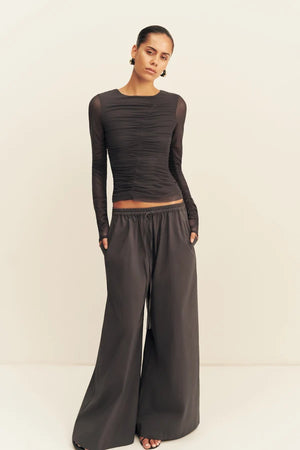 Shona Joy Campbell Wide Leg Drawstring Pant | Shadow