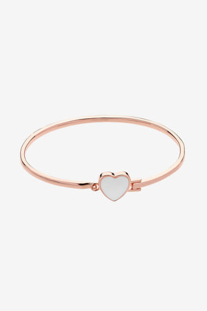 Liberte Myra Heart Bangle | Rose Gold