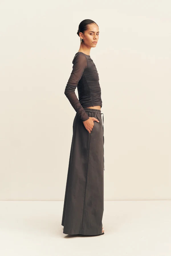 Shona Joy Campbell Wide Leg Drawstring Pant | Shadow
