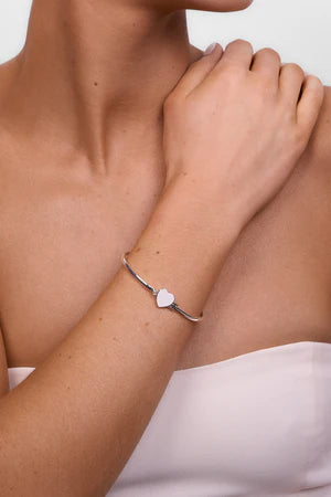 Liberte Myra Heart Bangle | Silver