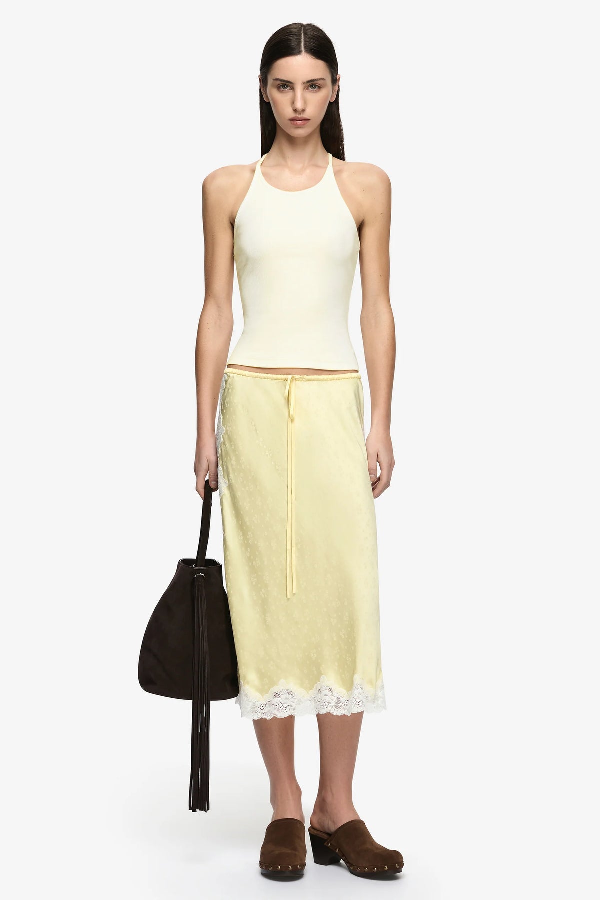 Bec + Bridge Zana Midi Skirt | Lemon