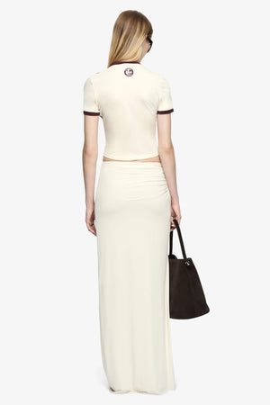 Bec + Bridge Solara Tee | Ivory / Plum