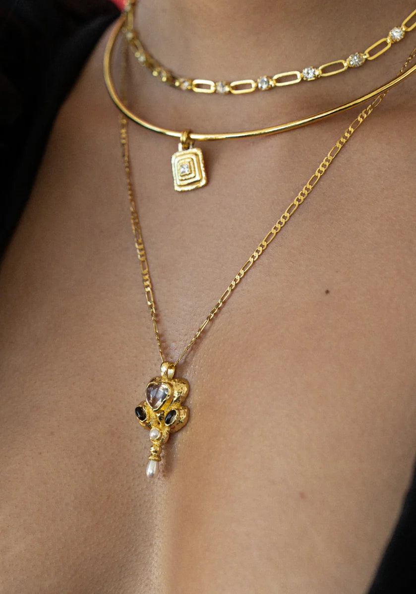 Mountain & Moon Priya Necklace | Gold