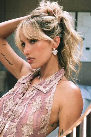 Mountain & Moon Suri Earrings | Silver