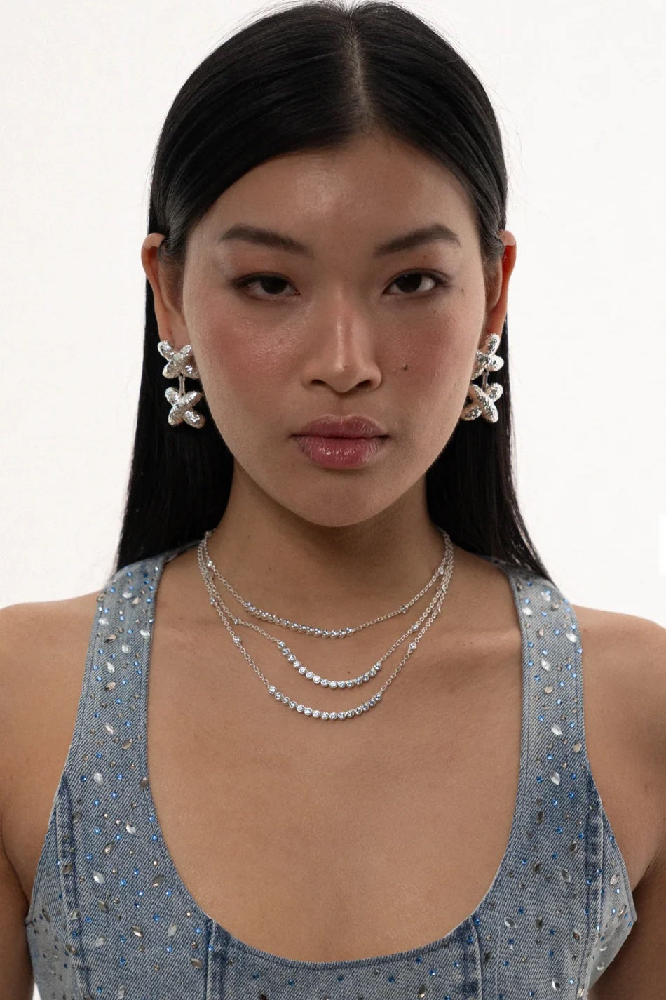 Mountain & Moon Ivy Necklace | Silver