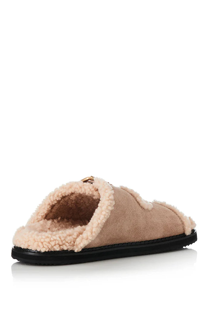 Alias Mae Panama Slide | Natural Suede/Shearling