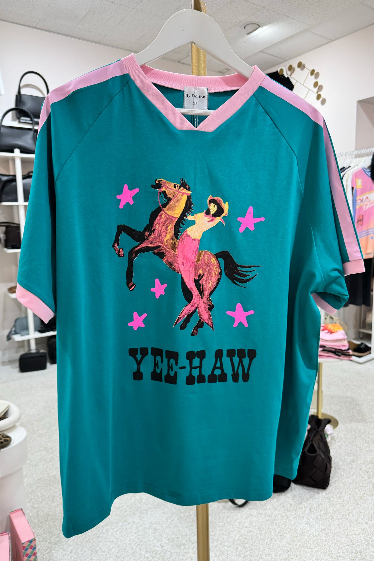 Chosen By Fifi & Annie The Giddy Up Santa Tee | Teal