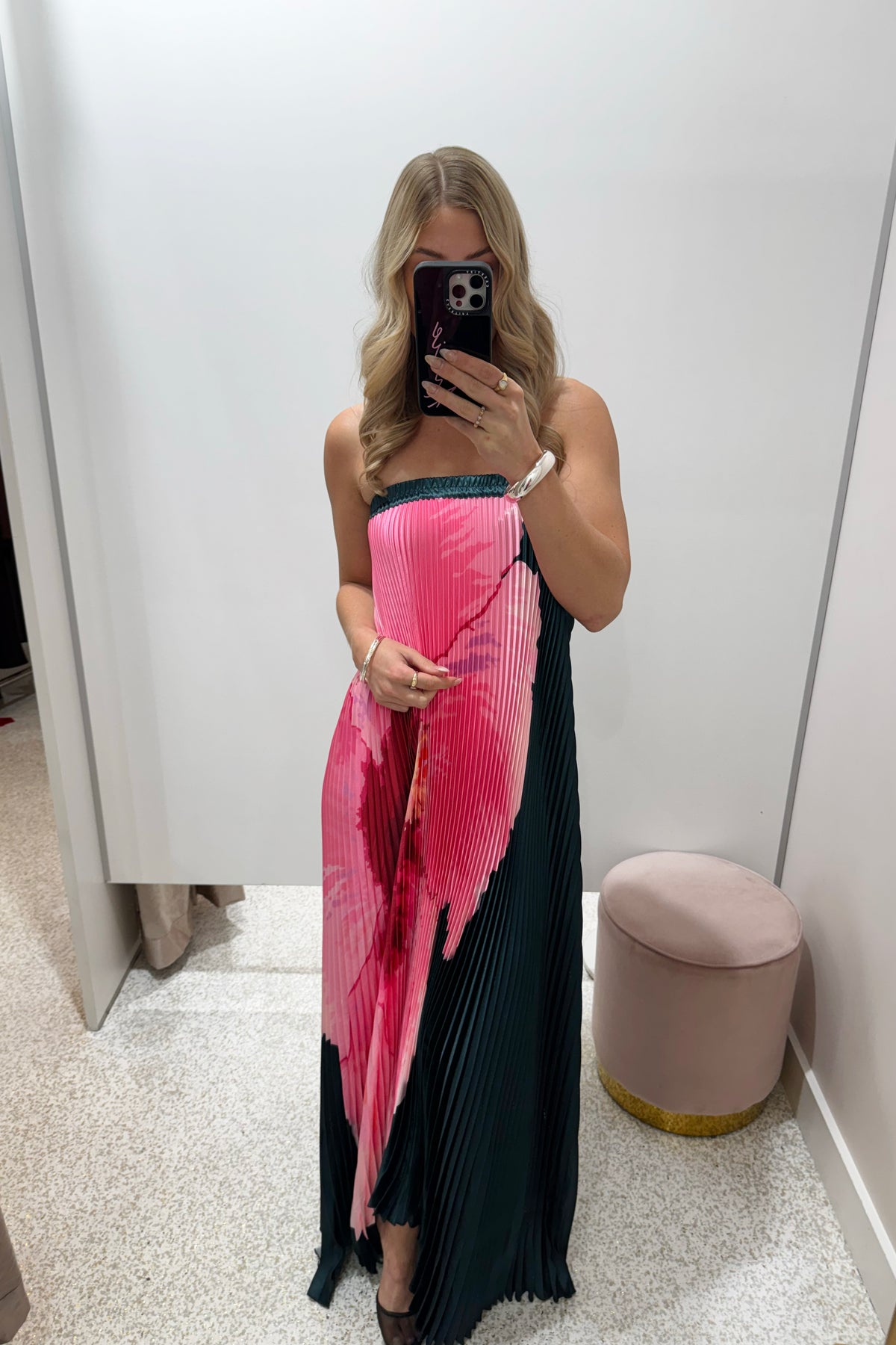 L'idee Bisous Strapless Gown | Hibiscus Midnight