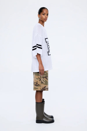 Ena Pelly Haper Crochet Jersey Tee | Vintage White