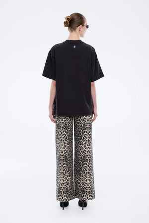 Ena Pelly Chloe Oversized Core Logo Tee | Vintage Black