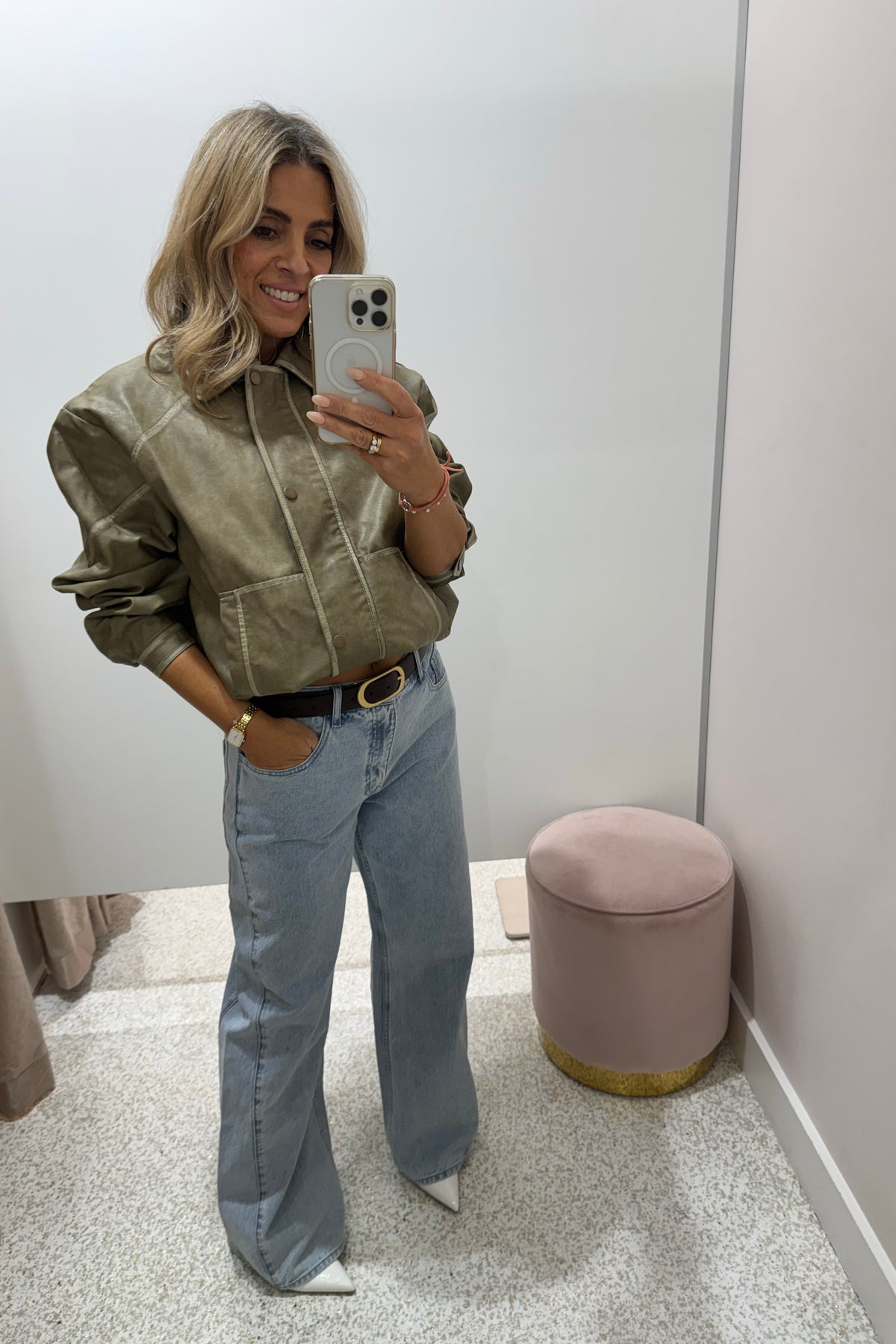 Chosen By Fifi & Annie The Vintage Faux Leather Bomber Jacket | Moss || BEST SELLER RESTOCKED PRE-ORDER ETA 9/05/2026