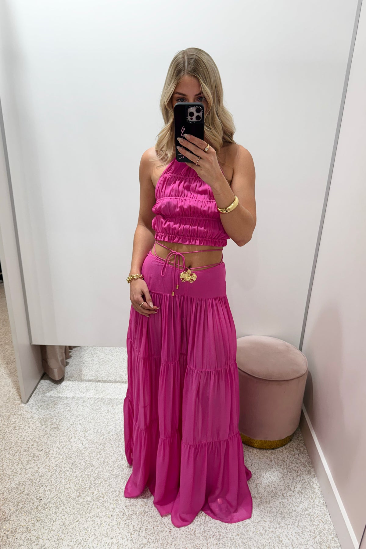 Cin Cin Song Orchid Skirt | Fuchsia