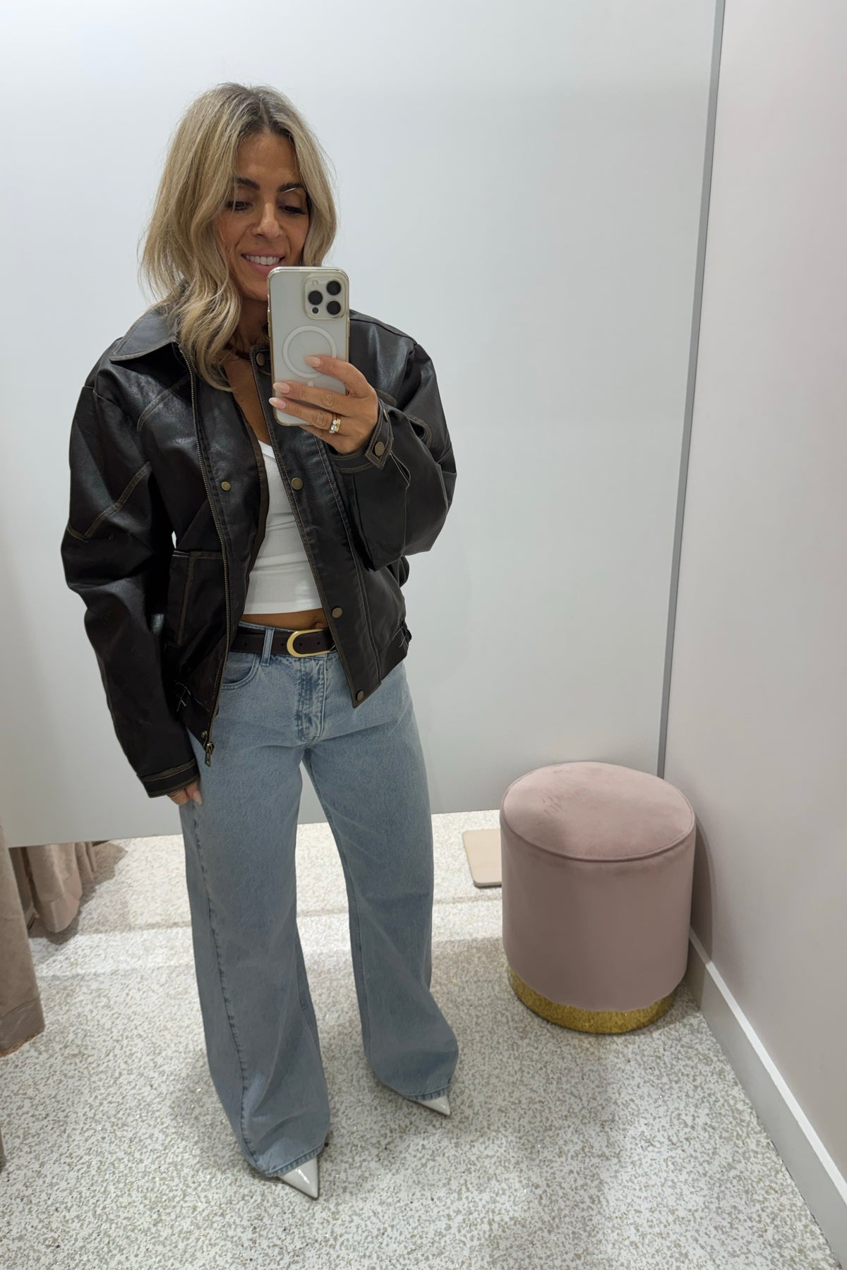 Chosen By Fifi & Annie The Vintage Faux Leather Bomber Jacket | Chocolate || BEST SELLER RESTOCKED