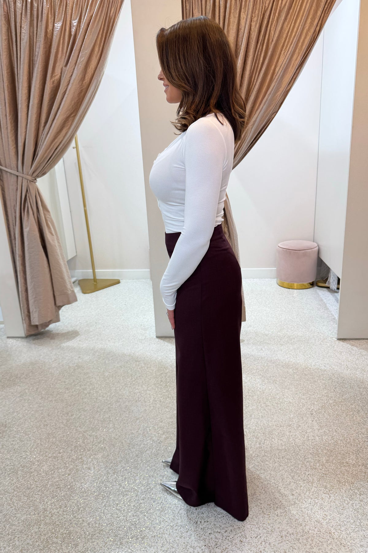 Shona Joy Asher Wide Leg Pant | Berry