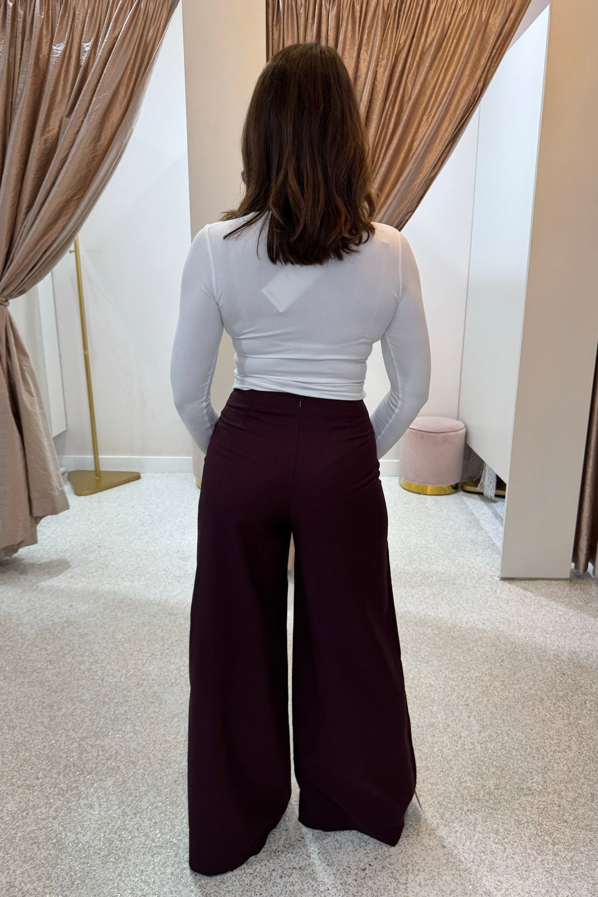 Shona Joy Asher Wide Leg Pant | Berry