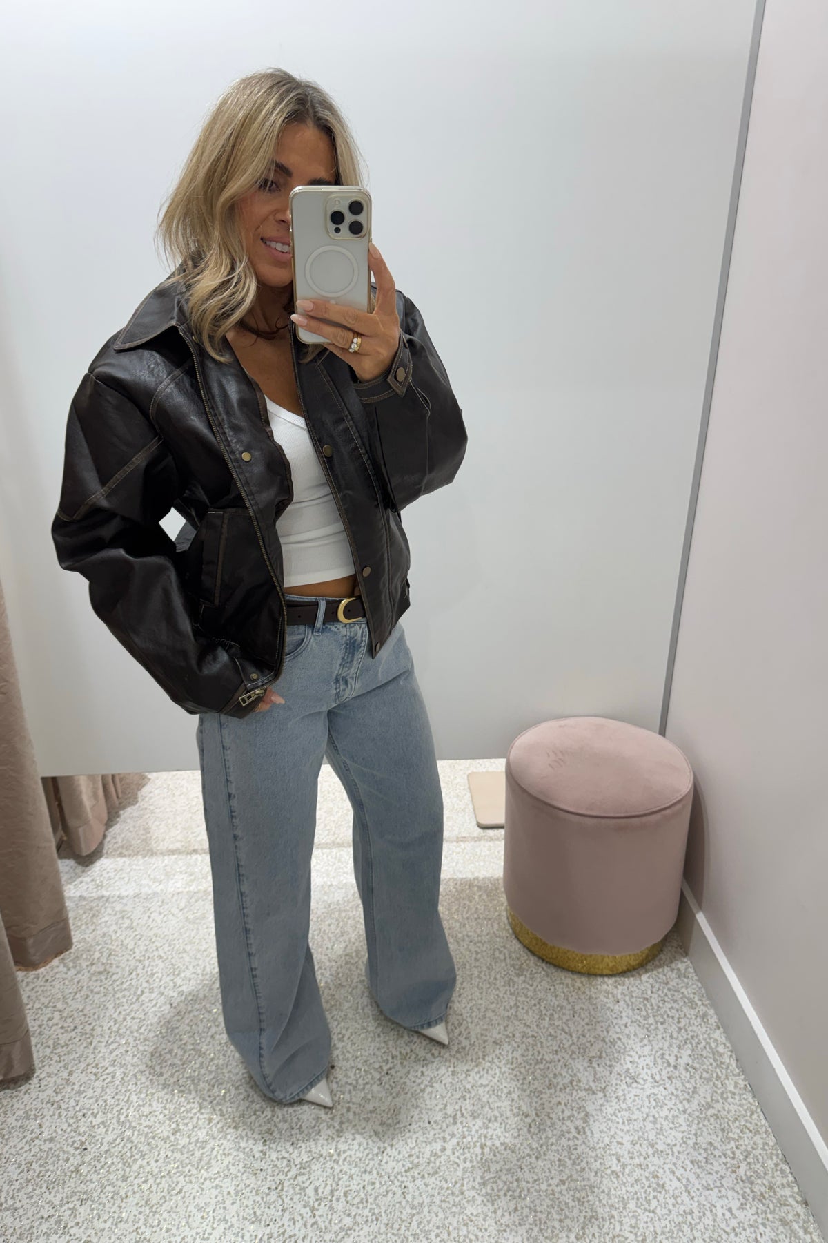 Chosen By Fifi & Annie The Vintage Faux Leather Bomber Jacket | Chocolate || BEST SELLER RESTOCKED