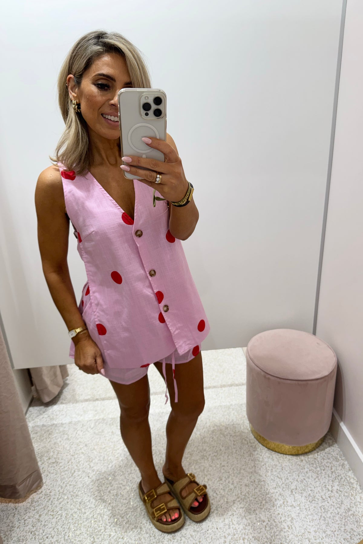 Chosen By Fifi & Annie The Polka Pink Panel Set | Pink