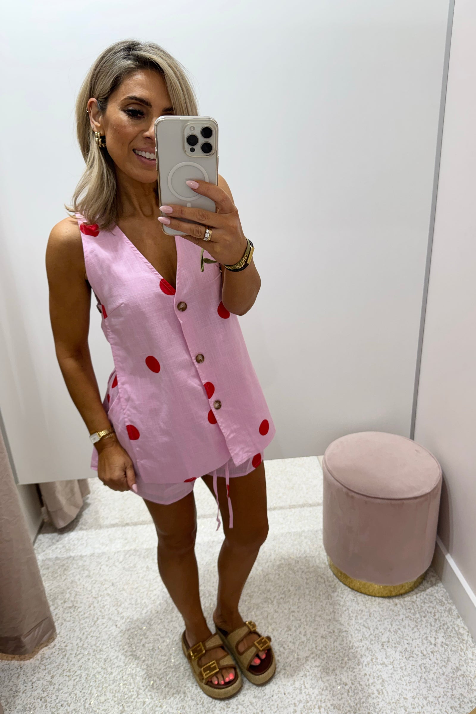 Chosen By Fifi & Annie The Polka Pink Panel Set | Pink