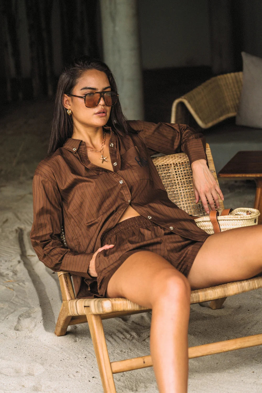 Araminta James Pocket Shirt | Mocha || PRE ORDER ETA 13/01/2026