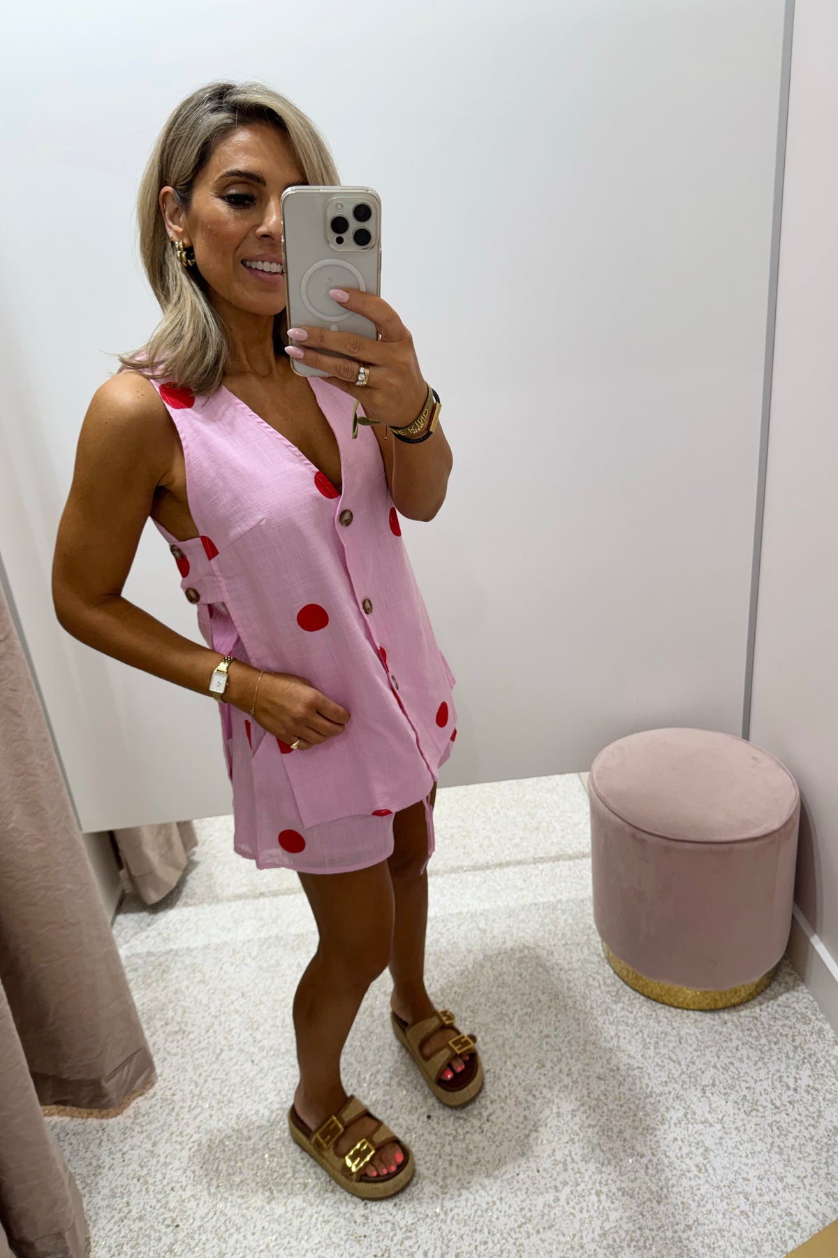 Chosen By Fifi & Annie The Polka Pink Panel Set | Pink