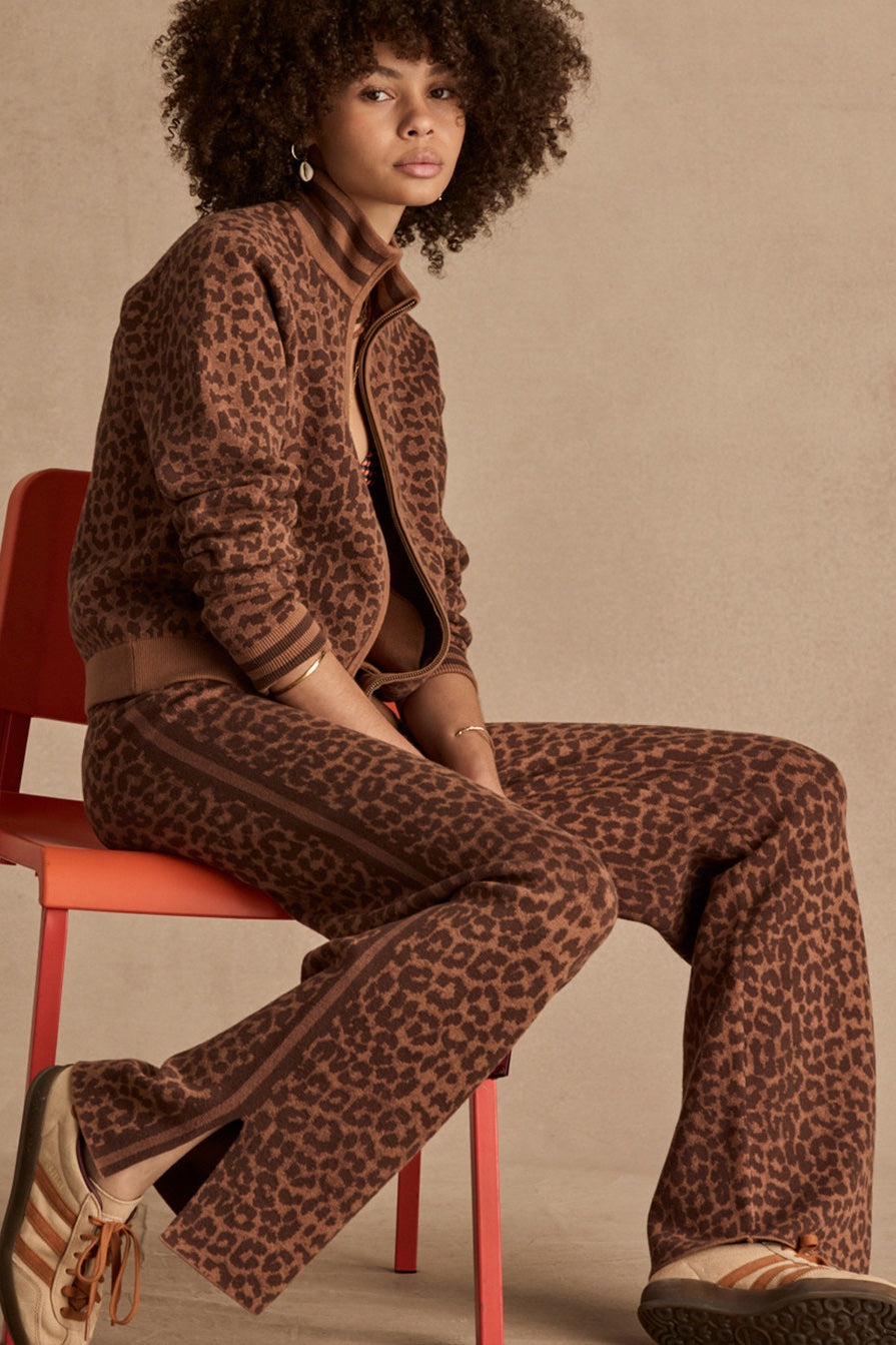 The Upside Malawi Margot Knit Jacket | Leopard || PRE-ORDER ETA 17/01/2028