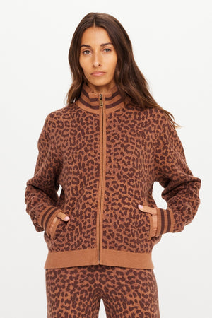 The Upside Malawi Margot Knit Jacket | Leopard || PRE-ORDER ETA 17/01/2028