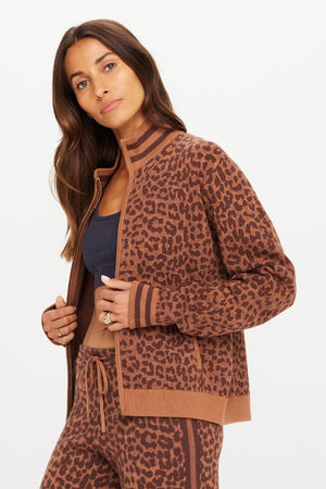 The Upside Malawi Margot Knit Jacket | Leopard || PRE-ORDER ETA 17/01/2028