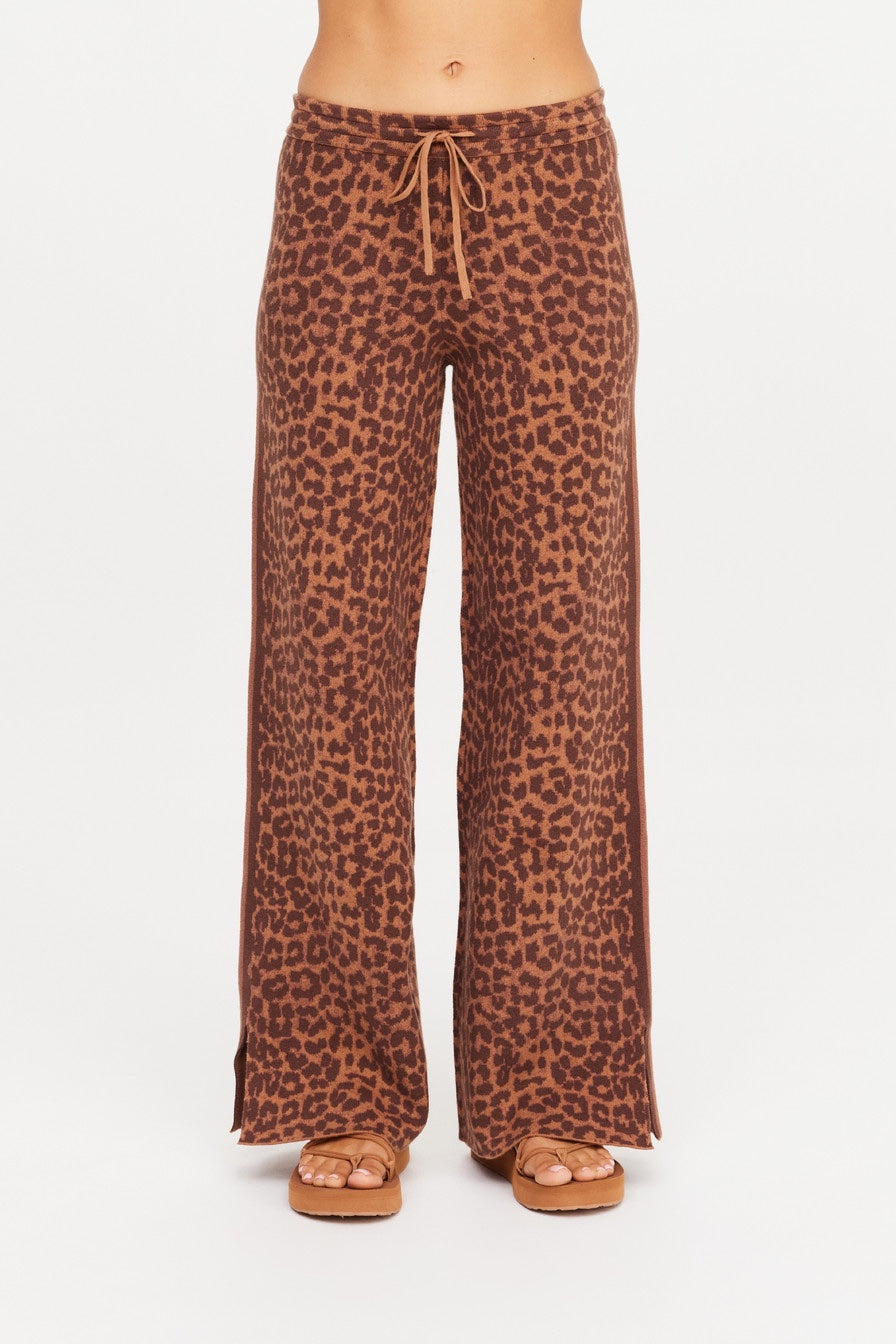 The Upside Malawi Tia Knit Pant | Leopard || PRE-ORDER ETA 17/01/2028