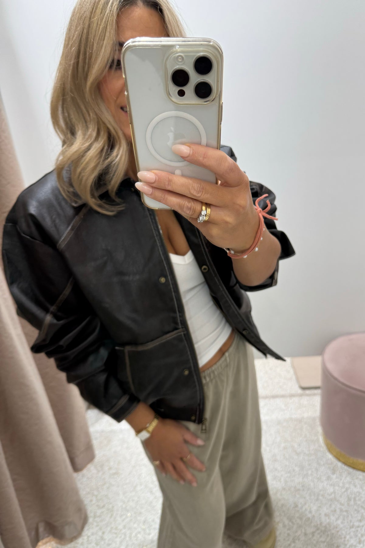 Chosen By Fifi & Annie The Vintage Faux Leather Bomber Jacket | Chocolate || BEST SELLER RESTOCKED