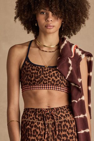 The Upside Malawi Badu Crossback Bra | Leopard || PRE-ORDER ETA 17/01/2028