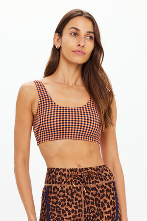 The Upside Solaris Harley Scoop Bra | Gingham || PRE-ORDER ETA 17/01/2028