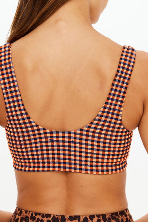 The Upside Solaris Harley Scoop Bra | Gingham || PRE-ORDER ETA 17/01/2028