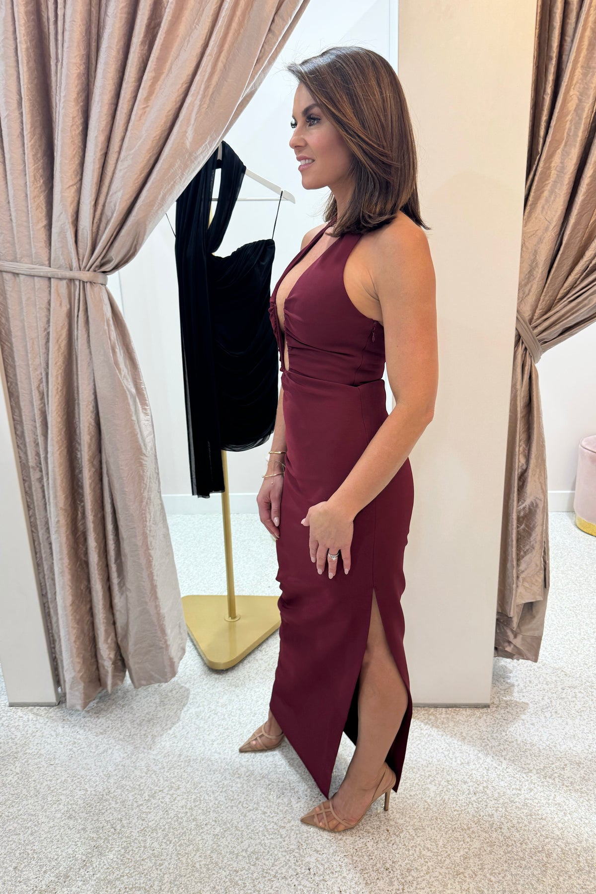 Misha The Alusia Stretch Suiting Dress | Port