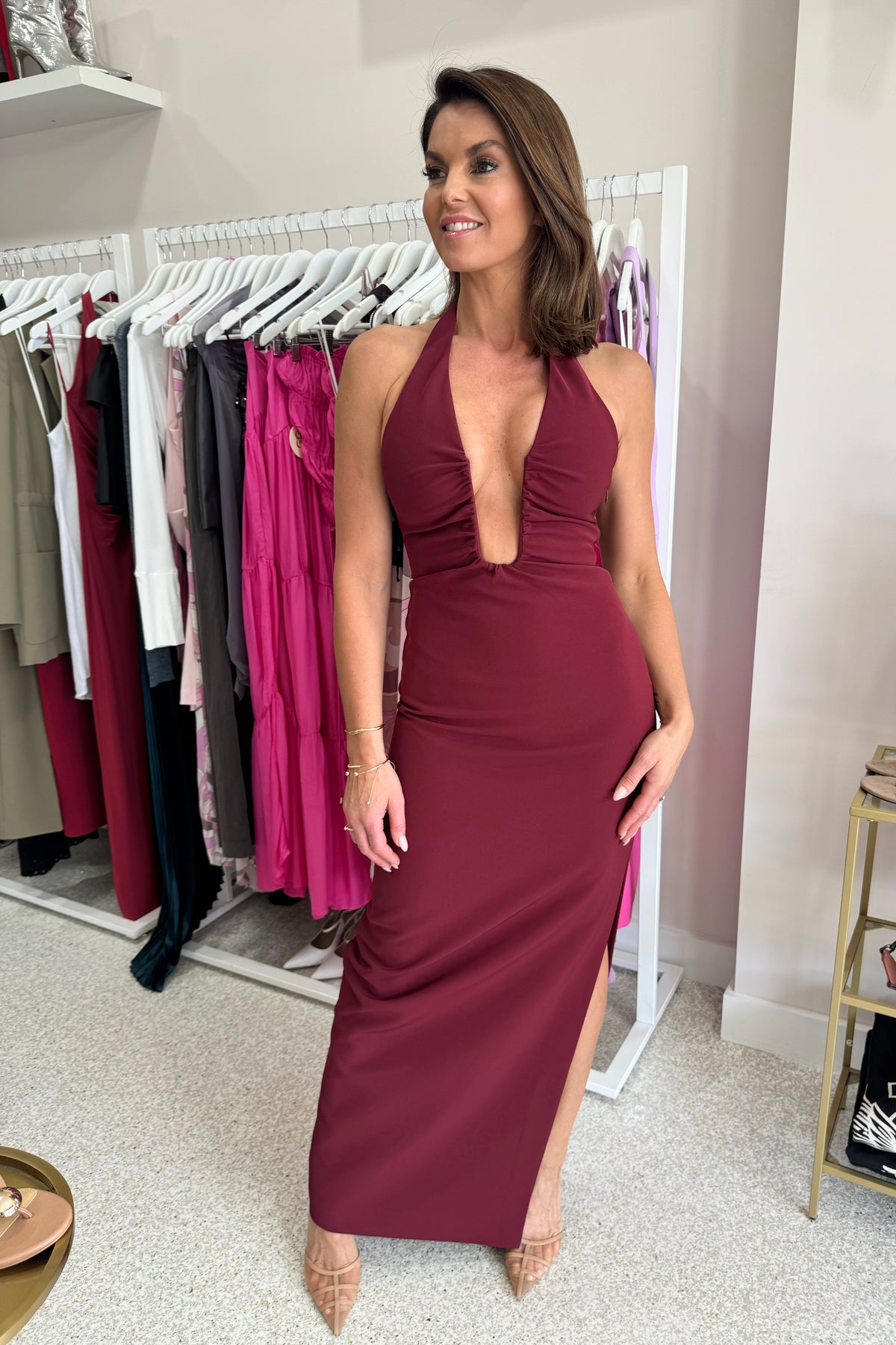 Misha The Alusia Stretch Suiting Dress | Port